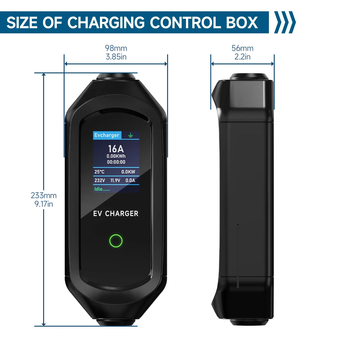 Type2 IEC62196-2 Portable EV Charger 7KW 32A Type1 J1772 EVSE Fast Charging Cable GBT 20234 CEE Plug WiFi APP Bluetooth Control