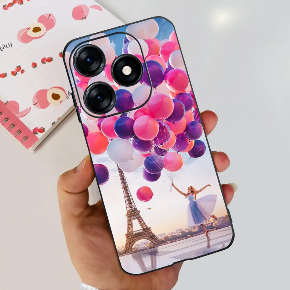 Phone Case For Tecno Spark 10 10C 2023 Fashion Flower Cat Butterfly Soft Silicone TPU Cases For Tecno Spark10 Spark10c KI5q KI5k