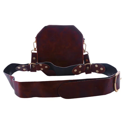 Punk Retro PU Square Waist Bag Casual Small Square Hip Packs For women's Crossbody Cross Multi-function Outdoor Leg Phone Pouch