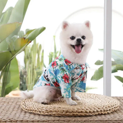 Hawaiian Style Pet Dog Clothe Summer SandBeach Dog Shirts for Small Medium Dogs Puppy Cat Clothing Ropa Perro Pug French Bulldog