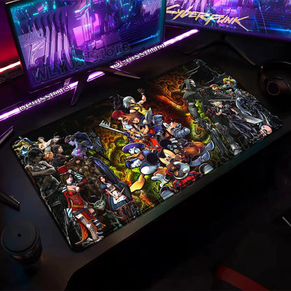 Extended Mouse Pad Anime Black Desk Mat PC K-kingdom H-hearts Keyboard Pad Laptop Gaming Accessories Table Play Mat XXL Mousepad