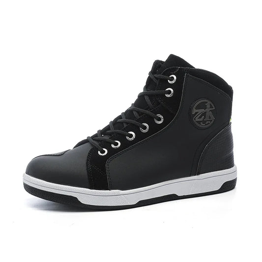 Men's Motorcycle Boots Fashion Breathable Man Motorcycle Shoes TPU Protection Motocross Riding Shoes Men Motorbike Boot