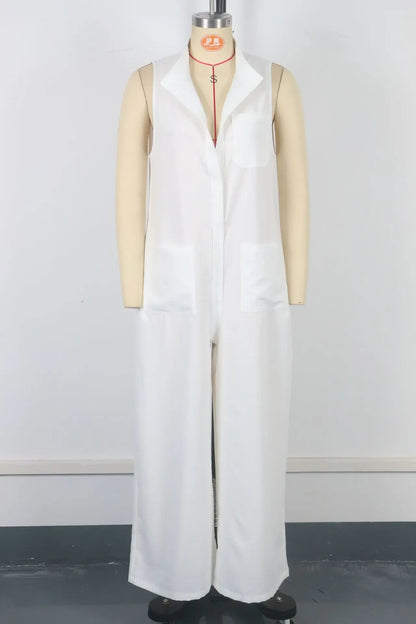 New Loose Casual Jumpsuits Women's Summer 2025 Fashion Low Waist Pocket Design Long Pants Romper Commute Overalls