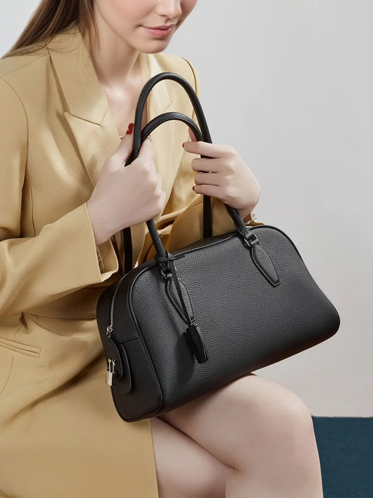 Women's Luxury Designer Handbags Genuine Leather Ladies Underarm Shoulder Bag New Fashion 2026 Cowhide Large Capacity Tote Bag