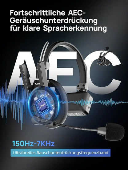 【US STOCK】 SYNCO XTALK XPRO2 Wireless Intercom Headset System, 2 Person 2.4GHz Wireless Communication Headset 500m/1640ft with Noise Reduction Program Production Live Show