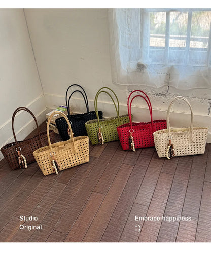 Weave Hollow Out Shoulder Bags for Women 2026 Summer Luxury Designer Hand Bag Females Beach Bags Handbags and Purses