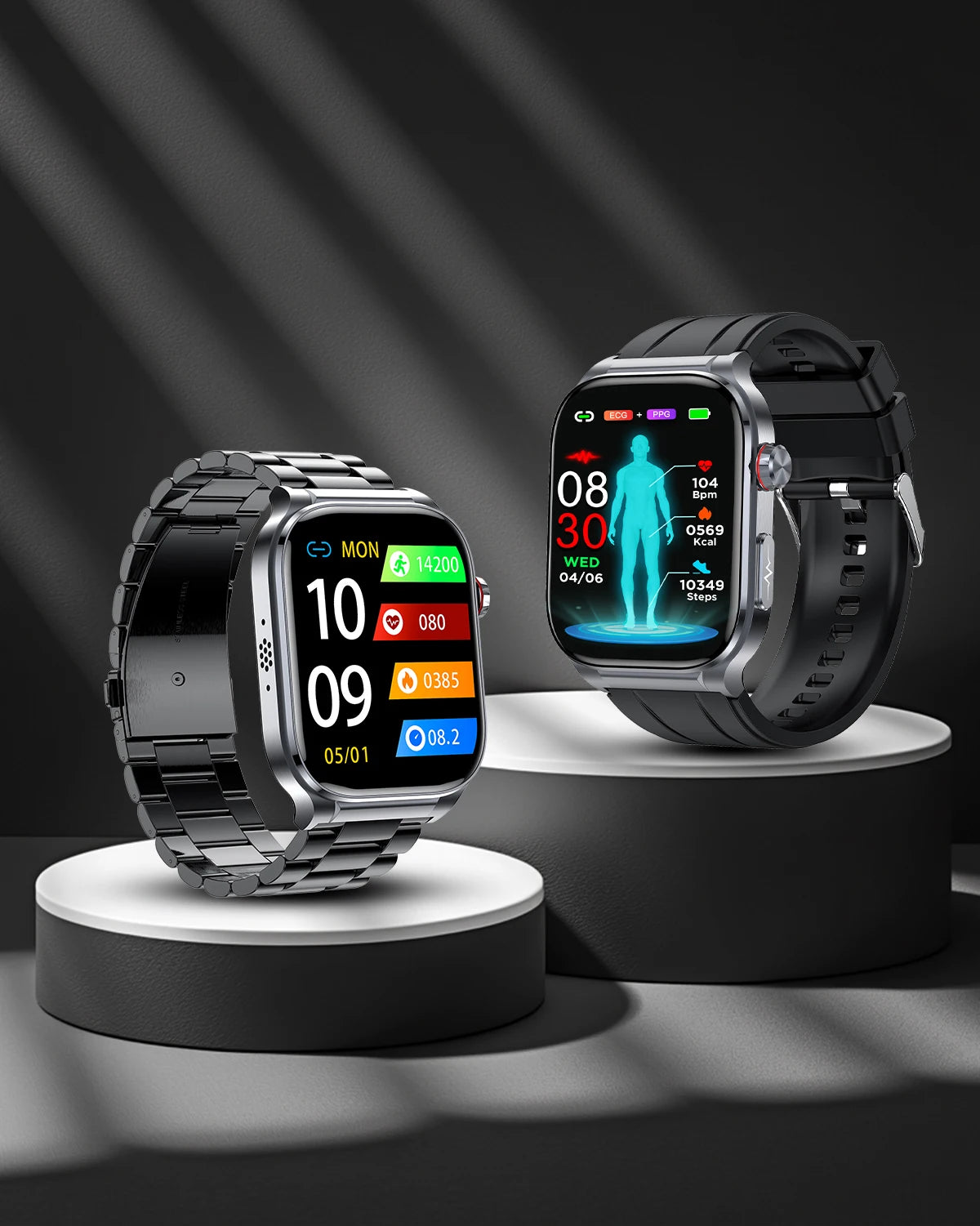 AMOLED Smart Watch ET588 Bluetooth Calling Sports Fitness Tracker Wristwatch ECG Health Monitoring SOS Men Women Smartwatch