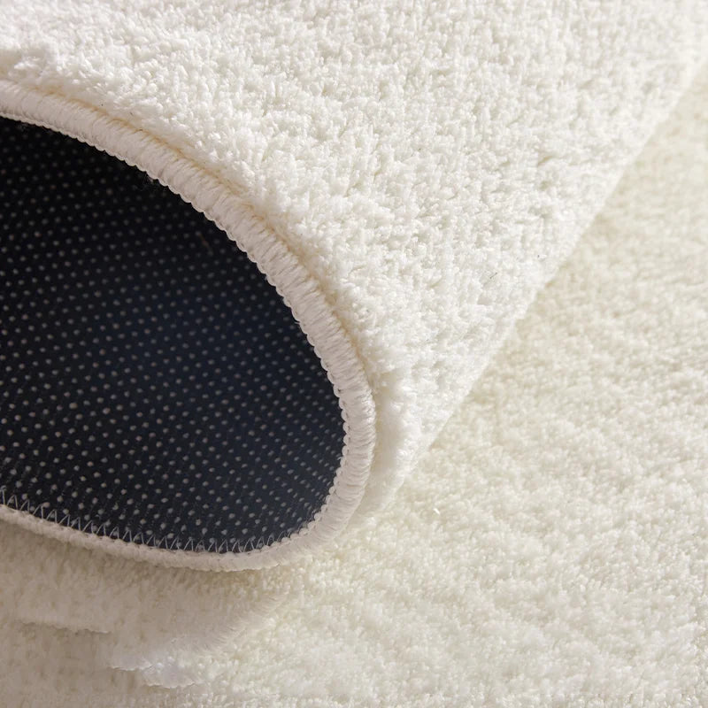 Cream Style Rugs for Bedroom Large Area Living Room Decoration Plush Carpet Irregular Thick Lounge Floor Mat Fluffy Soft Rug