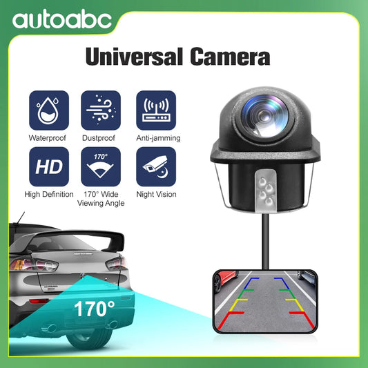 AUTOABC AHD 720P Waterproof Car Rear View Camera Suitable for BMW, Volvo, Mercedes Benz, Audi Universal Camera 175°