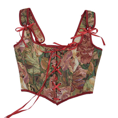 Lolita Tanks Corset Sexy Slimming Bandage Shapewear Women Evening Party Elegant Retro Bustier Top Streetwear Woman Clothes