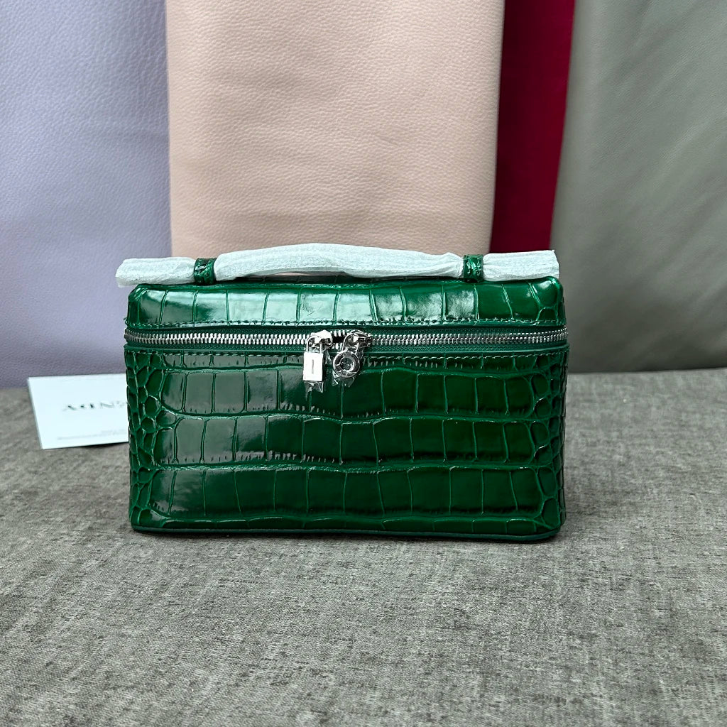 Shoulder Bag Handbag women Luxury Women's Crocodile Embossed Mobile Phone Handbag Brand New LP19 Genuine Leather Mini Small size