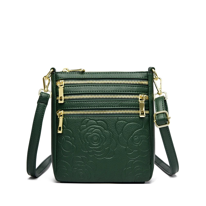 Three Zippers Design Crossbody Bags for Women Soft Leather Handbags High Quality Shoulder Bag Bolsa Women Messenger Bags Sac