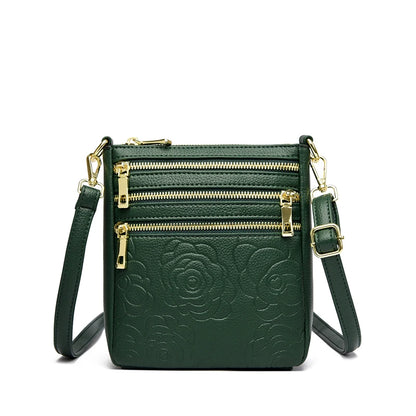 Three Zippers Design Crossbody Bags for Women Soft Leather Handbags High Quality Shoulder Bag Bolsa Women Messenger Bags Sac