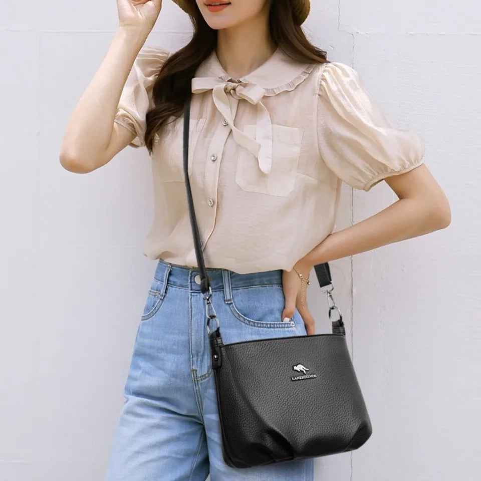 Luxury Shoulder Bags for Women 2026 New Designer Soft Leather Crossbody Bags Casual Messenger Sac Women Bag Purses and Hangbags