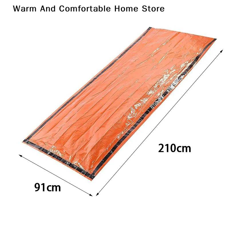 Emergency Sleeping Bag Ultra Waterproof Mylar Thermal Blankets Lightweight Survival Sleeping Bag Keep Warm for Camping Hiking