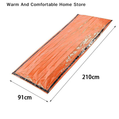 Emergency Sleeping Bag Ultra Waterproof Mylar Thermal Blankets Lightweight Survival Sleeping Bag Keep Warm for Camping Hiking