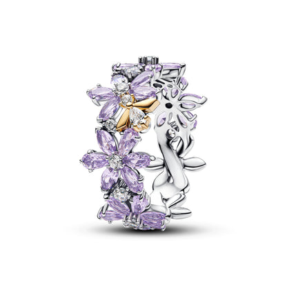 Luxury Original 925 Sterling Silver Heart-shaped Bow Flower Ring fit Women's High-end Jewelry Parties Valentine's Day Gifts