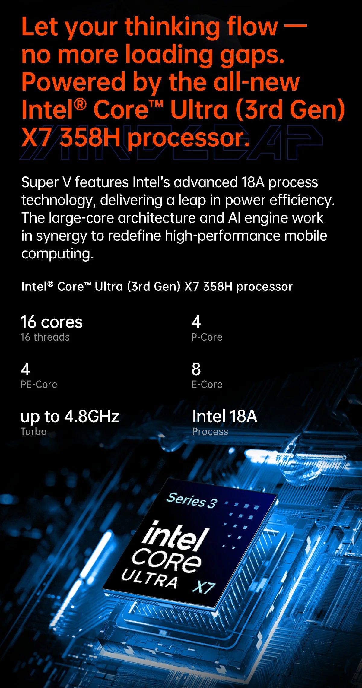 OneXPlayer Super V 2-in-1 Gaming Tablet Laptop with Intel Core Ultra X7 358H Mini Gaming PC 2.8K OLED Touchscreen Portable AI