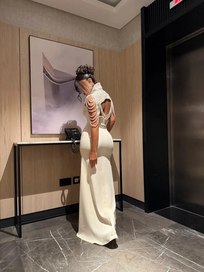 Aunber Exquisite Mermaid Prom Dresses Sequined Pearls Sweetheart Evening Dresses Women's Formal Evening Gowns Customized