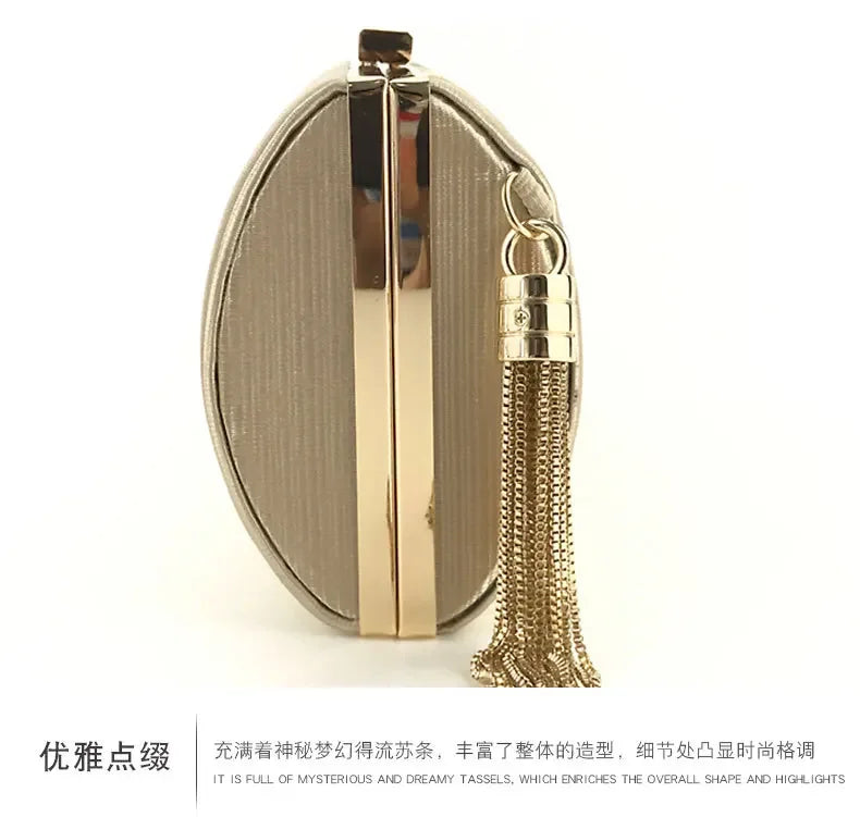 2024 New Fashion Women Evening Bags Tassel Ladies Clutch Purse Shoulder Chain Wedding Party Handbags Bags