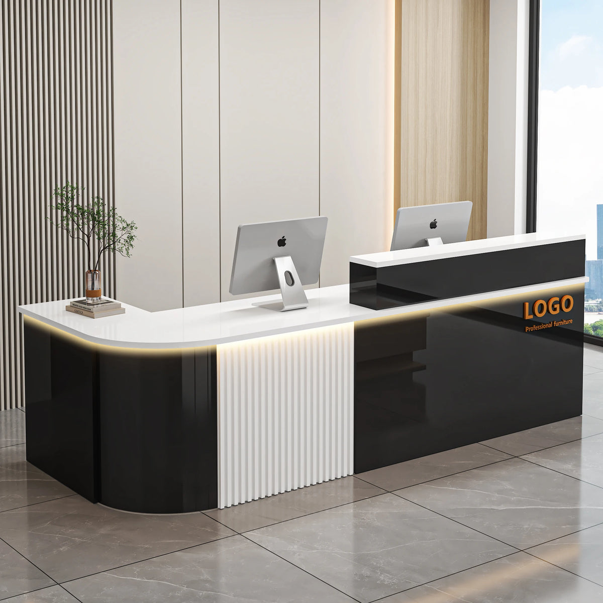 Customized Cashier Podium Counter Reception Desk Small Reception Desk For Salon Bancone Per Negozio Office Furniture