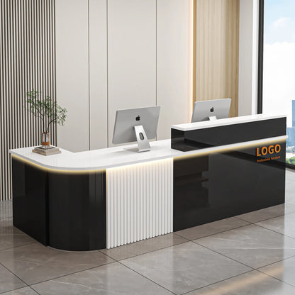 Customized Cashier Podium Counter Reception Desk Small Reception Desk For Salon Bancone Per Negozio Office Furniture