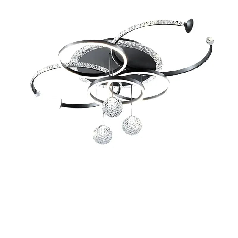 Nordic style eye protection living room light, simple, modern, atmospheric, high-end crystal ceiling light, Guangdong