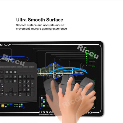 XXL HD print Game Mouse Pad Star Trek Office PC Accessories Keyboard Starship Blueprint Gamer Computer Cabinet Desk Mat carpet