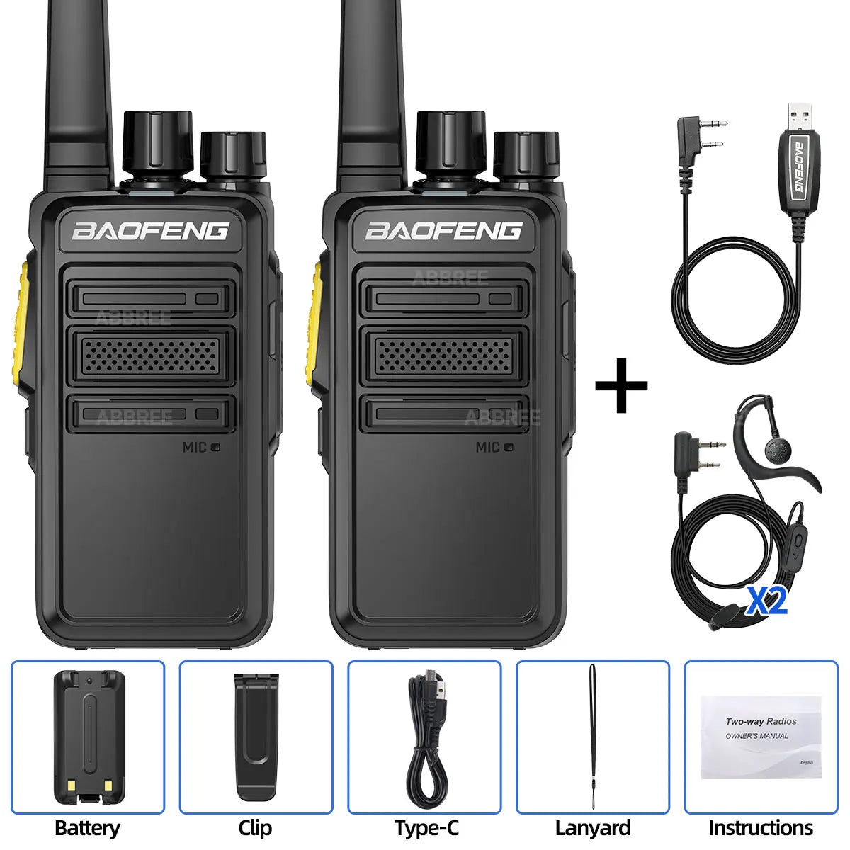 Baofeng BF-V12D GMSK Digital Walkie Talkie UHF Encrypted Call Noice Reduction HD Radio Wireless Copy Frequency Two Way Ham Radio