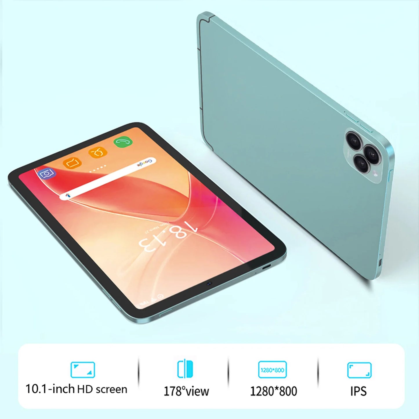 New 10.1 Inch Global Version Tablets Octa-Core 12GB+128GB ROM 7000mAh Google Play 4G LTE Phone Call 5G WiFi Tablet PC Android 14