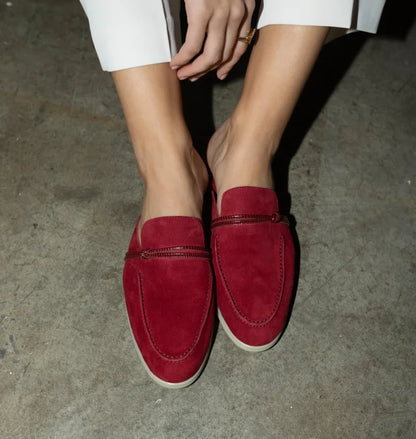 Loafers for Women Designer Luxury Middle East Tassel Suede Leather 2025 Slip On Slippers Flat Work Walking High Quality Shoes