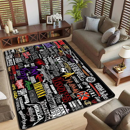 Band logo Music Rock and Roll logo Pattern Carpet Kitchen Mat Doormat Bedroom FloorDecoration LivingRoom Bathroom Anti-slip Rug