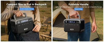 230.4Wh LiFePO4 300W (Peak 600W) Solar generator AC Outlets Portable Power Station,Power Bank, Battery Backup for Hurricane Emergency/Outdoor Camping/RVs/Home Use，Home backup outdoor camping mobile power bank ﻿