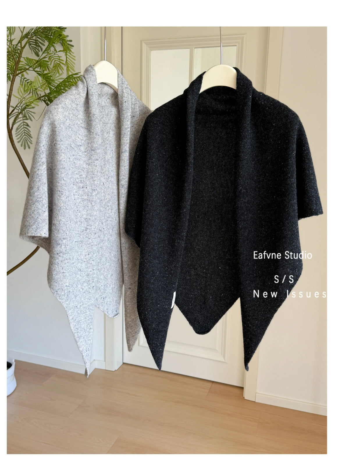 Japanese 100% Wool Long Triangle Scaf Elegant Oversized Women Big Shawl Knited Scarves Popular trip Party Scarf 180cm