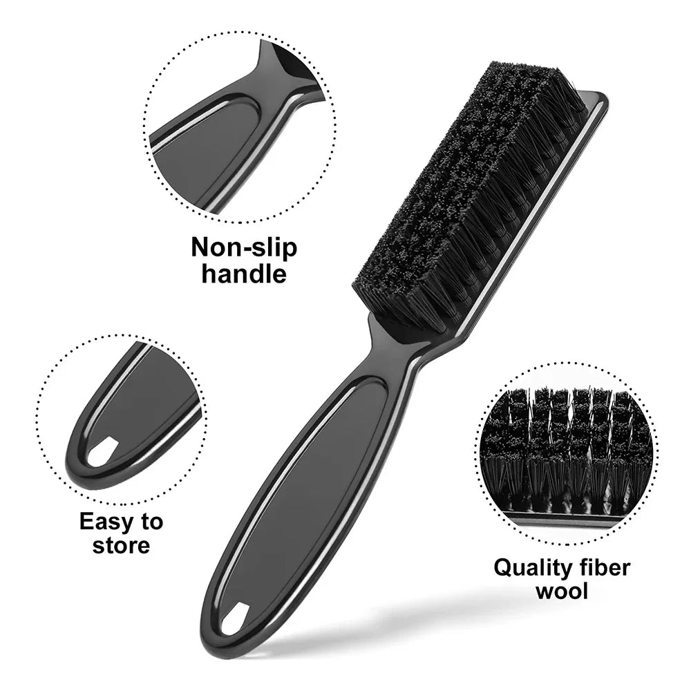 Beard Styling Brush Professional Shaving Beard Brush Hair Oil Head Styling Carving Cleaning Brush, Special for Real Hair Wigs