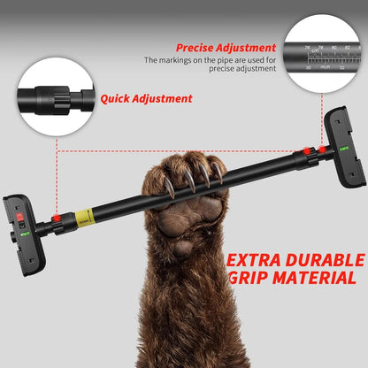 Tacleekii Heavy Duty Doorway Pull Up Bar Adjustable Width 72-95cm No-Screw Installation, Locking Mechanism, Level Meter, Anti-Slip, 440lbs Capacity – Home Gym Strength Trainer