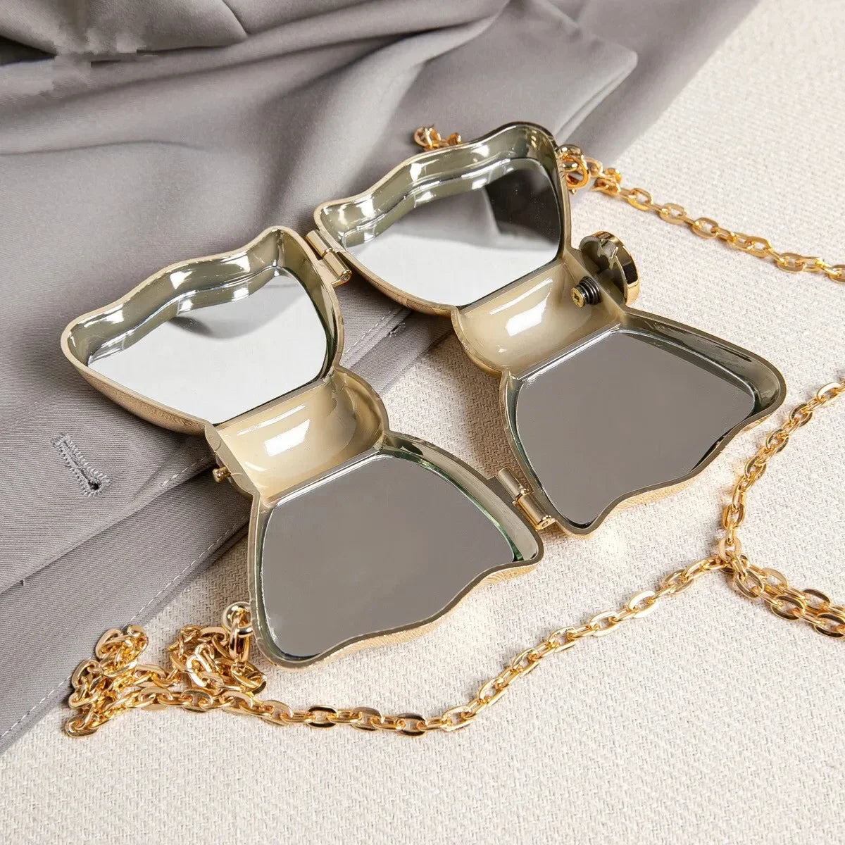 Golden Evening bag Purses and handbag luxury Designer shoulder bags funny shape Party Wedding Round Acrylic Shiny Clutch purse