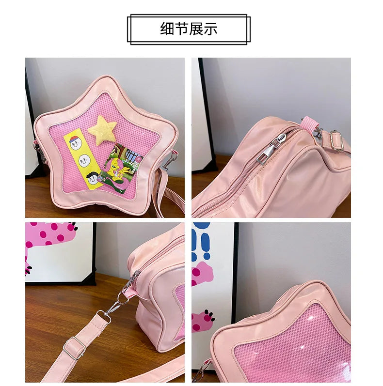 Japanese Style Minimalist Cute Aesthetic Shoulder Bag for Students Kawaii Crossbody Purse Street Fashion Ita Bags Handbags bolso
