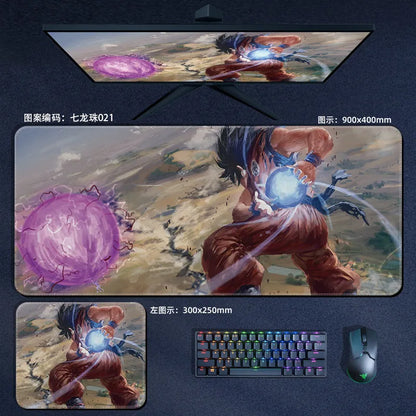 High Quality Print Dragon Ball Leather Mouse Pad Oversized Japanese Anime Nostalgic Son Goku Desk Mat Keyboard Pad Notebook Pad