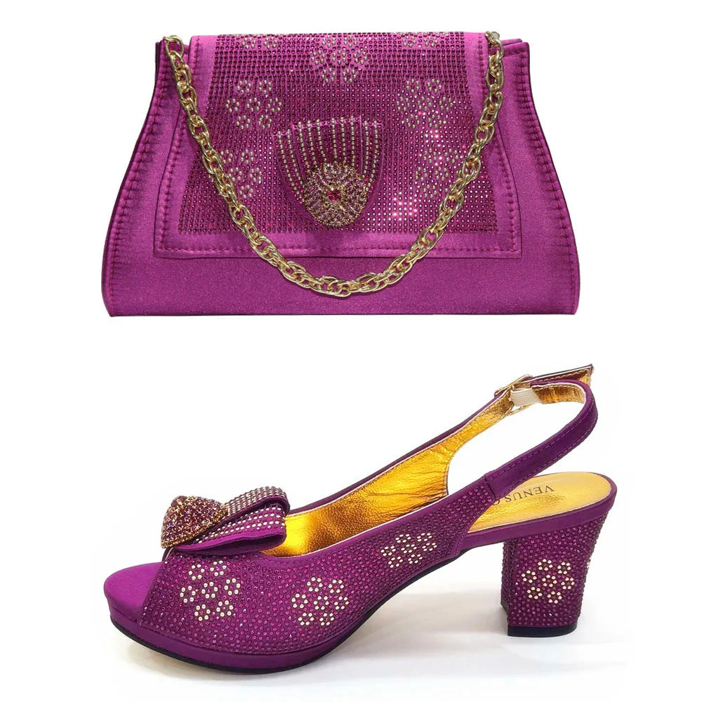 2025 New Hot Selling Sliver Sexy Design Round Toe Ladies Sandal with Bag Set For Women Wedding Party