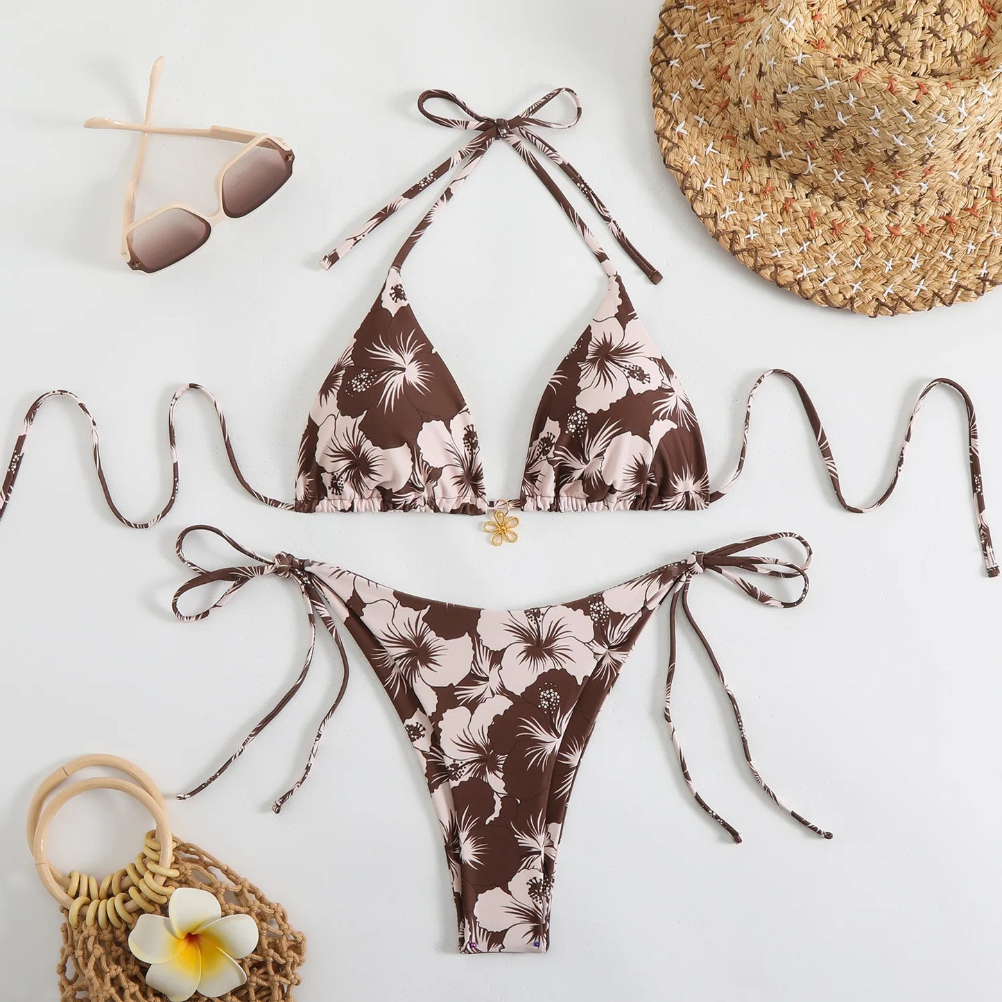 Sexy Swimsuit Women's Bikinis Swimwear Woman 2026 Bathing Suit 3 Piece Triangle Bikinis Sets Beach Dress Wear Cover Up Beachwear