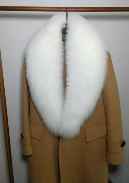 Real Fox Fur Collar for Women Coat Jacket Female Wraps Winter Warm Fur Scarf Extra Large Size Neck Warmer Fur Shawls Scarves