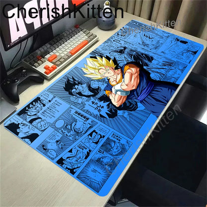 Anime Dragon Ball Mousepad HD Printing Computer Gamers Locking Edge Non-slip Mouse Pad XL Super Saiyan Goku Keyboard PC Desk Mat