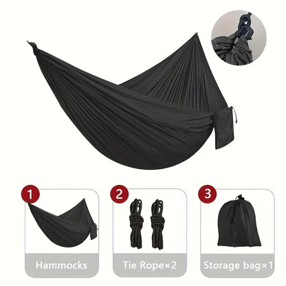 1Set Hammock with Straps and Storage Bag Suitable for Beach Picnics, Hiking,Lightweight and Durable Outdoor Lounge Chairs,Swings