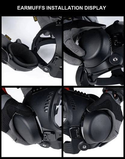 ATUBAN Tactical Dog Military Hunting Training K9 Helmet, Large Dog Patrol Dogs Sheepdog Pet Motorcycle Protective Helmet Goggles