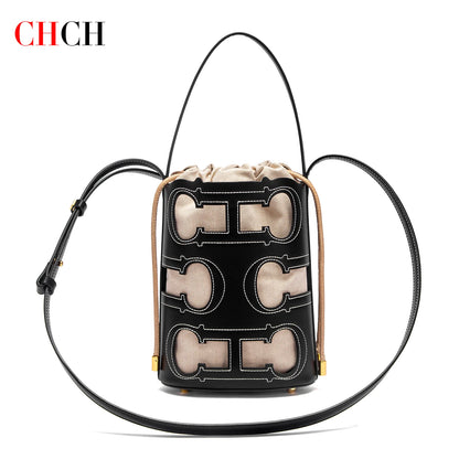 CHCH Women's Shoulder Bag 2026 Spring Hollow Design Handbag High Quality Detachable Shoulder Strap16.5*10*22.5cm