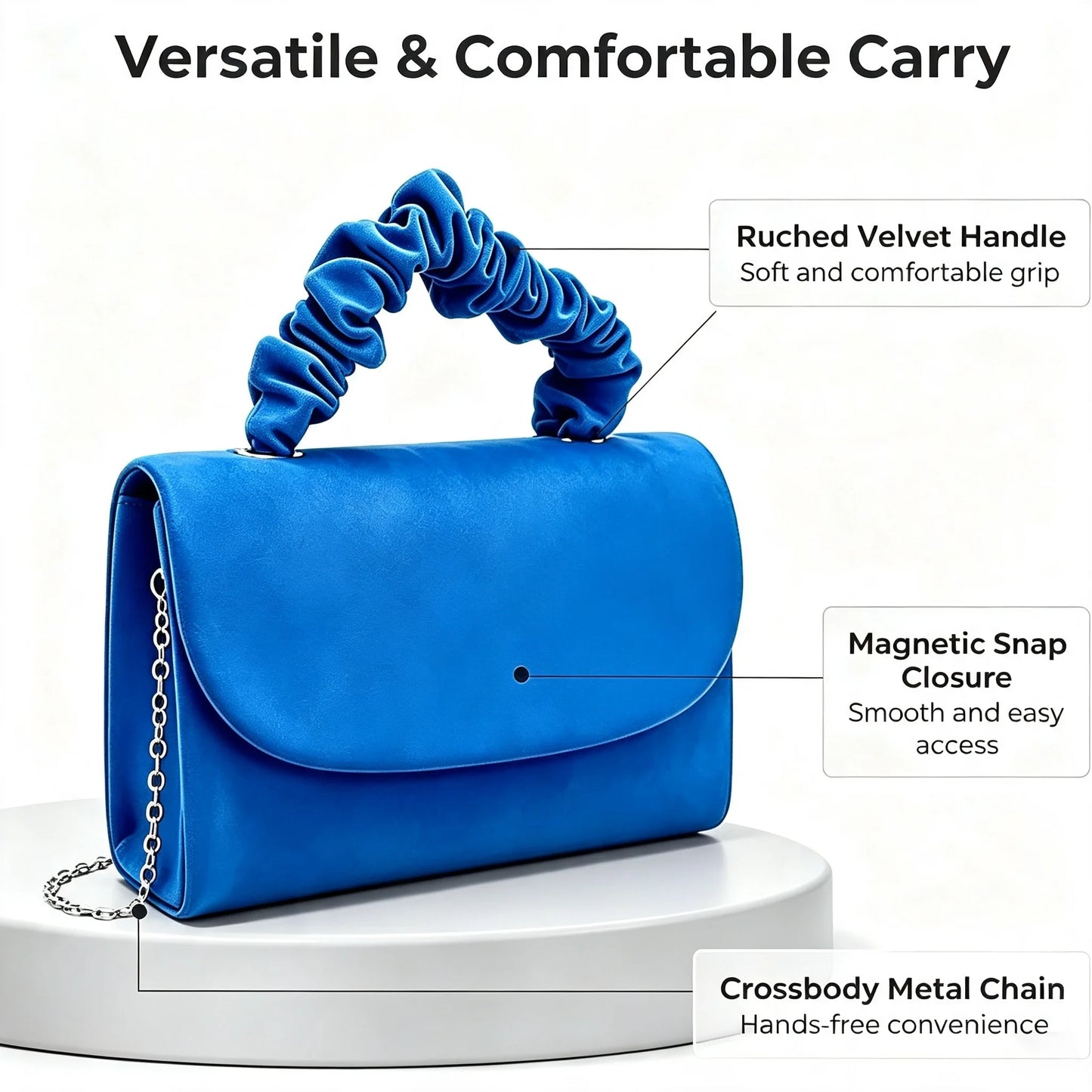 Women's Evening Bag, Faux Suede Solid Color Evening Dress Handbag, Suitable for Business, Commuting, Portable Makeup Bag, Wallet, Ideal for Prom, Parties, Weddings, and Holiday Gatherings