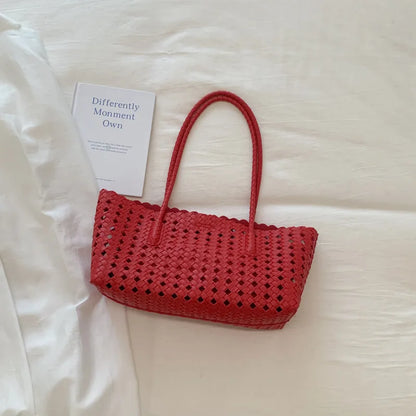 Weave Hollow Out Shoulder Bags for Women 2026 Summer Luxury Designer Hand Bag Females Beach Bags Handbags and Purses