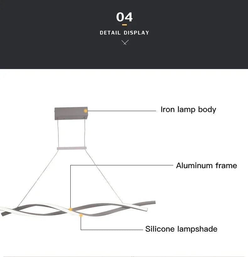 Modern Rotate Led Pendant Lights Dimmable for Kitchen Island Table Dining Room Office Chandelier Decor Lighting Lusters Fixture