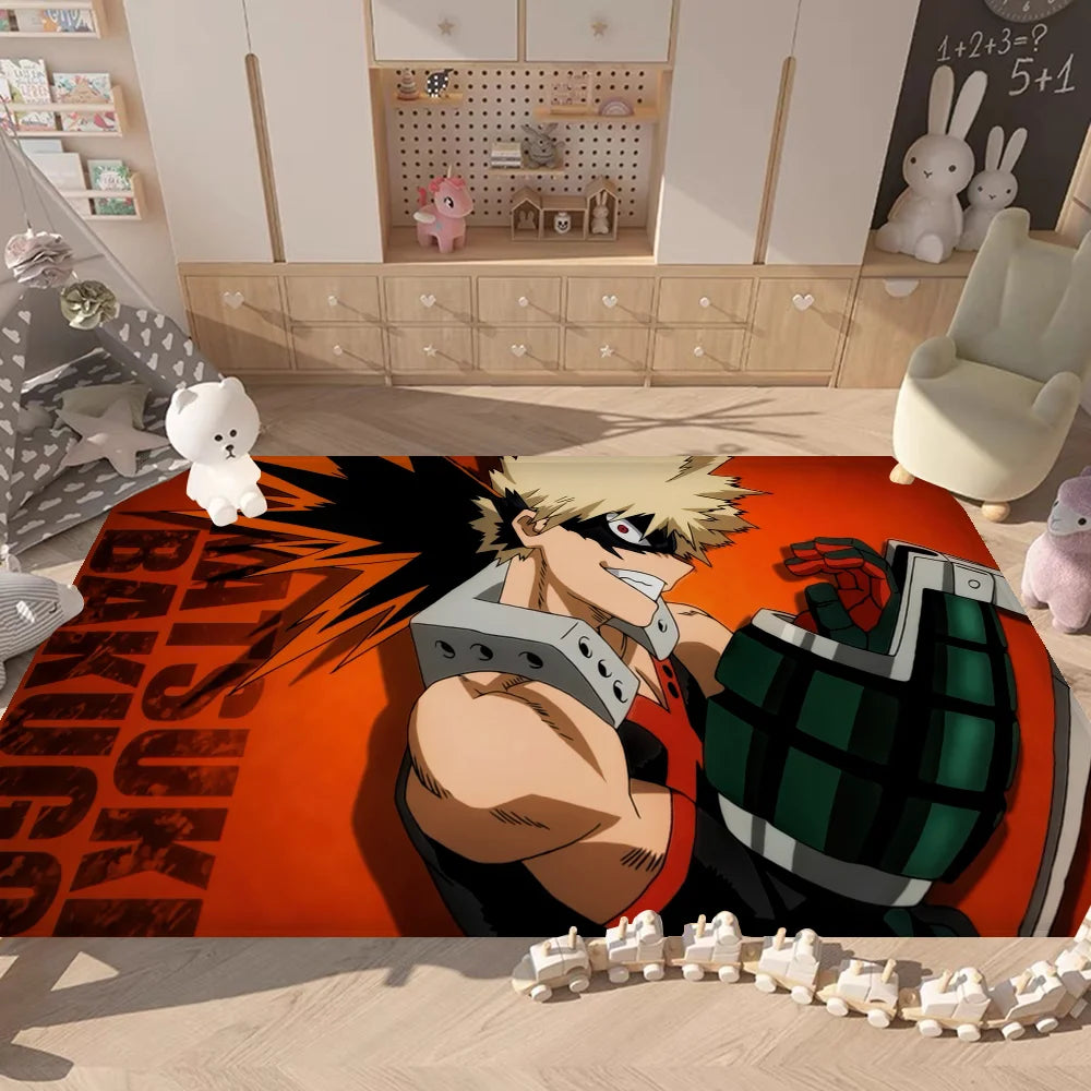 Bakugo Katsuki Floor Mat Non-Slip Laundry Room Mat Laundry Decor Balcony Child Living Room Bedside Mats